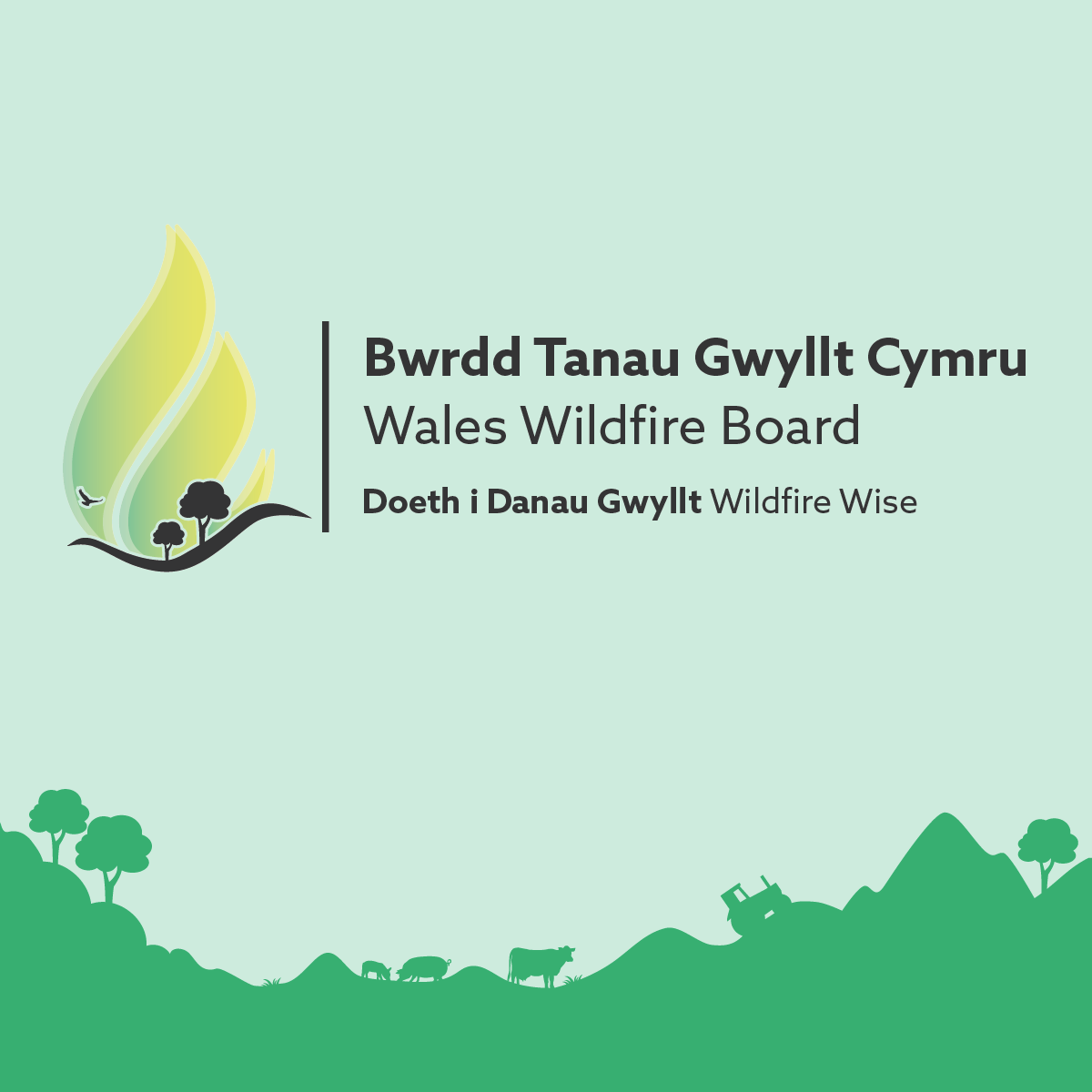 Mae Bwrdd Tanau Gwyllt Cymru yn eich annog i fod yn ymwybodol o beryglon tanau gwyllt dros dymhorau’r gwanwyn a'r haf #doethidanaugwyllt